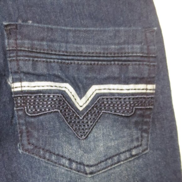 NWT STEVE’S JEANS boys DARK DENIM stretch SLIM FIT retro EMBROIDERED blue SIZE 7 - Picture 14 of 14